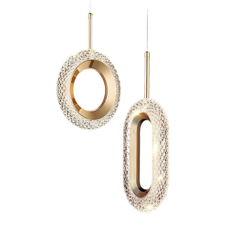 Light Luxury Bedroom Bedside Chandelier Modern Minimalist Long Line Small Droplight by CABINSGATE SMART FURNITURE