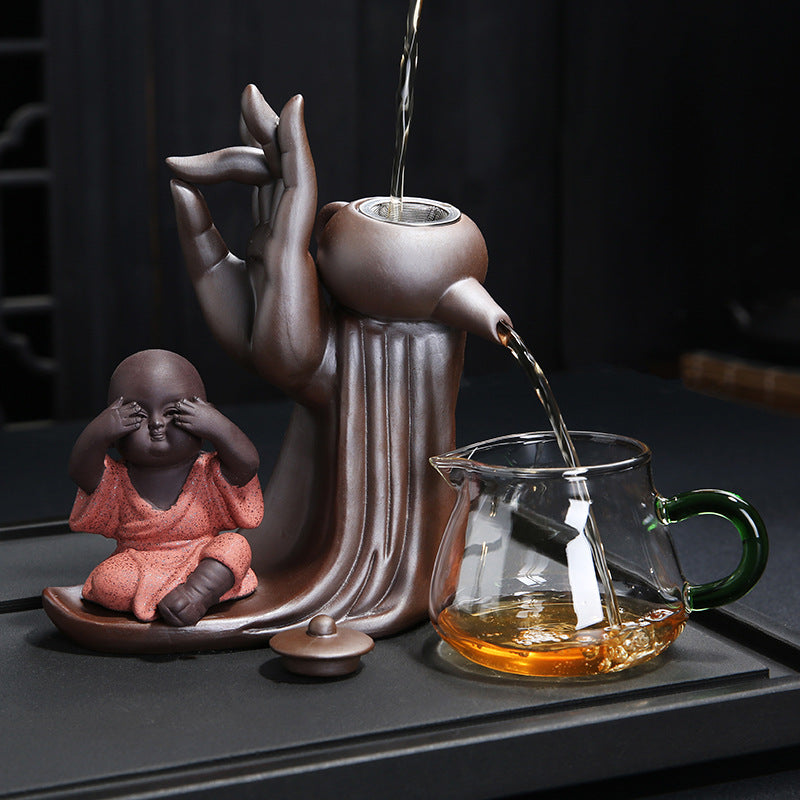 Elevate Your Experience with Our Ebony Ceremony Tea Set by CABINSGATE SMART FURNITURE
