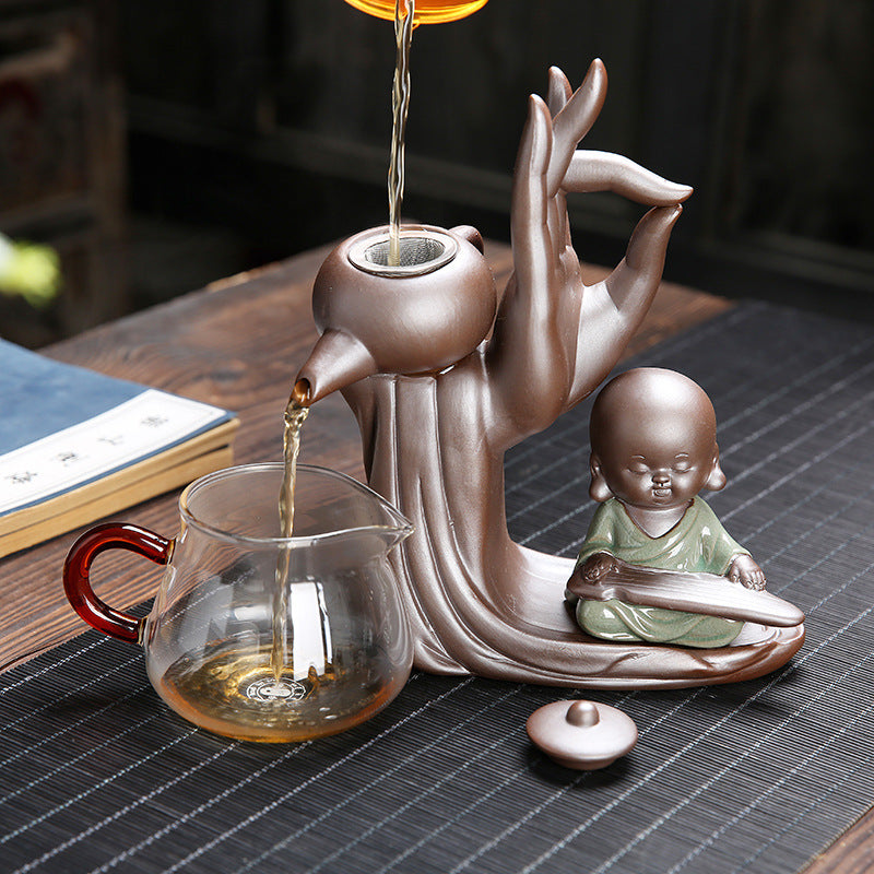 Elevate Your Experience with Our Ebony Ceremony Tea Set by CABINSGATE SMART FURNITURE