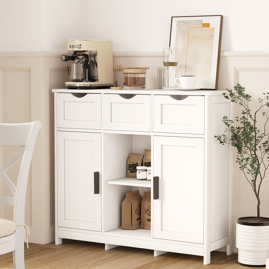 Cabinets With Drawers And Shelves, Living Room, Bedroom, Bathroom Decor Cabinets Furniture Home Decor - White by CABINSGATE SMART FURNITURE