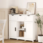 Cabinets With Drawers And Shelves, Living Room, Bedroom, Bathroom Decor Cabinets Furniture Home Decor - White by CABINSGATE SMART FURNITURE
