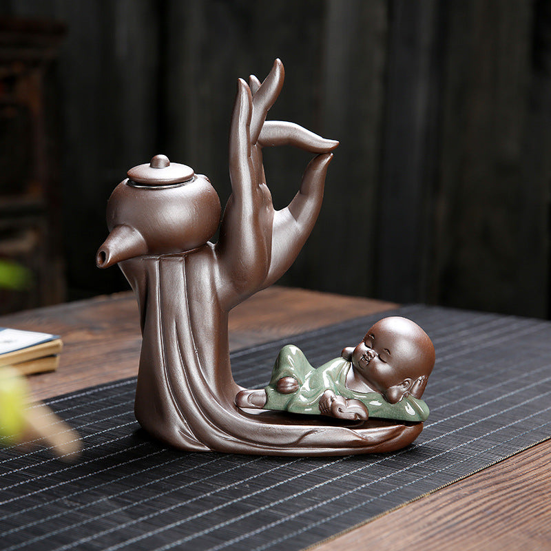 Elevate Your Experience with Our Ebony Ceremony Tea Set by CABINSGATE SMART FURNITURE