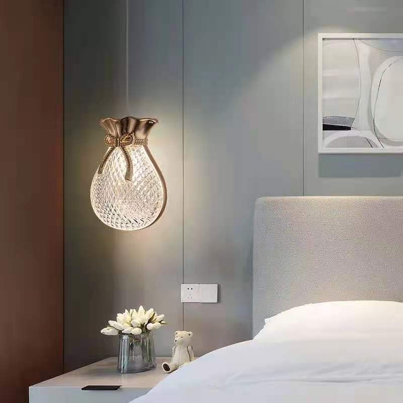 Modern Bedroom Bedside Acrylic Money Lucky Bag Shaped Chandelier by CABINSGATE SMART FURNITURE