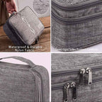 Portable Electronics Organizer Bag - Double Layer Waterproof Travel Case for All Your Digital Accessories by CABINSGATE SMART FURNITURE