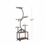 Plant Stand With Grow Lights, 8 Tiered Indoor Plant Shelf, 61 Tall Plant Stand For Indoor Plants Multiple, Metal Plant Flower Holder Stand, S-Shaped Plant Rack For Home Patio by CABINSGATE SMART FURNITURE