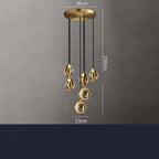 Full Copper Crystal Minimalist Living Room Dining Room Chandelier by CABINSGATE SMART FURNITURE