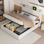Transform Your Bedroom with the Upholstered Double Bed with Storage – Comfort Meets Functionality by CABINSGATE SMART FURNITURE