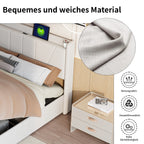 Transform Your Bedroom with the Upholstered Double Bed with Storage – Comfort Meets Functionality by CABINSGATE SMART FURNITURE