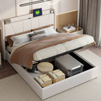 Transform Your Bedroom with the Upholstered Double Bed with Storage – Comfort Meets Functionality by CABINSGATE SMART FURNITURE