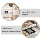 Transform Your Bedroom with the Upholstered Double Bed with Storage – Comfort Meets Functionality by CABINSGATE SMART FURNITURE