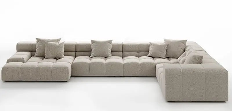 Elevate Your Living Space with the High End Rice White Sofa Set by CABINSGATE SMART FURNITURE