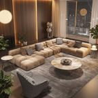 Elevate Your Living Space with the High End Rice White Sofa Set by CABINSGATE SMART FURNITURE