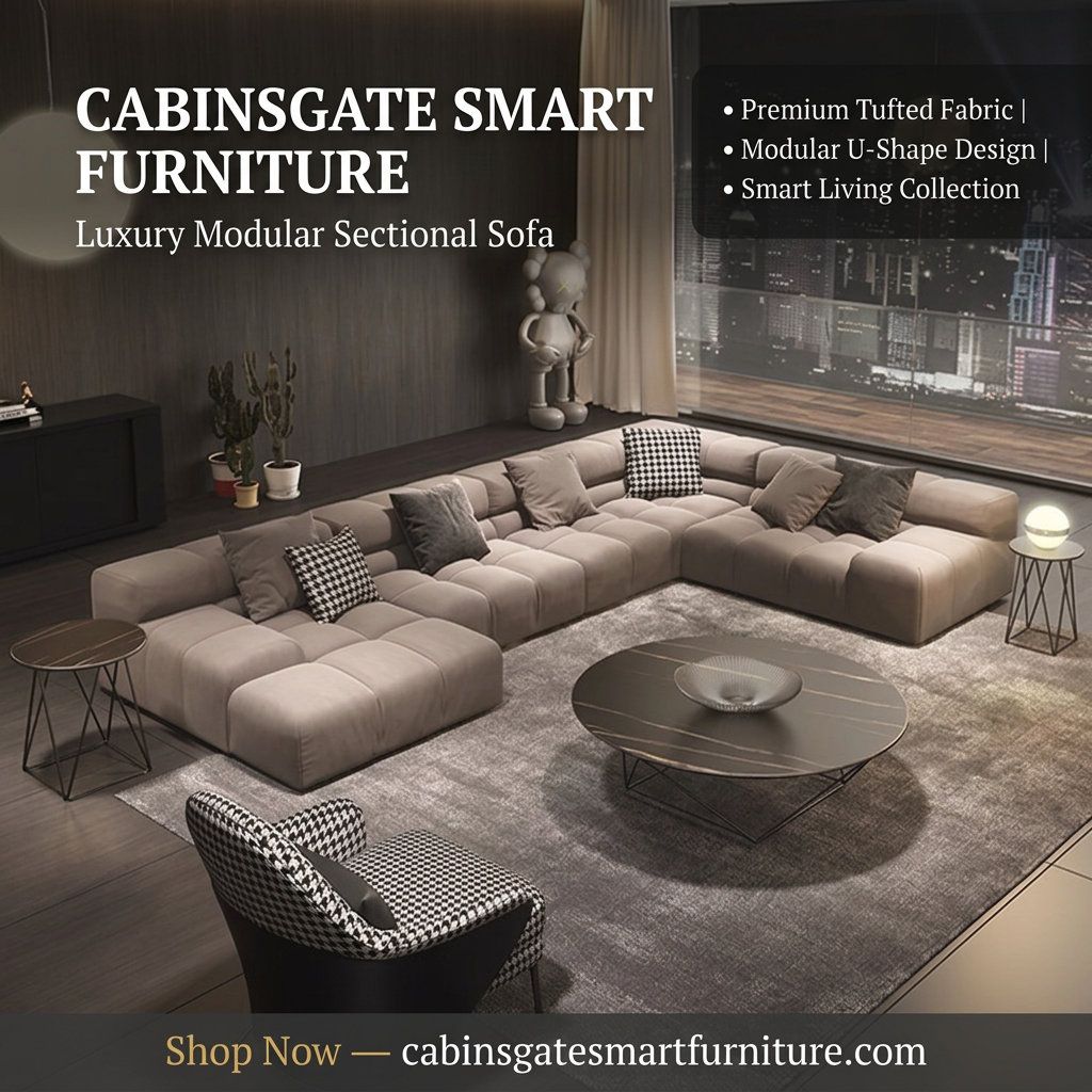Elevate Your Living Space with the High End Rice White Sofa Set by CABINSGATE SMART FURNITURE