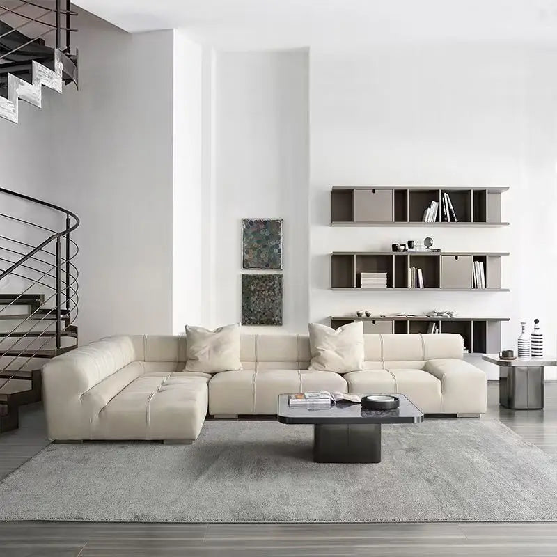 Elevate Your Living Space with the High End Rice White Sofa Set by CABINSGATE SMART FURNITURE