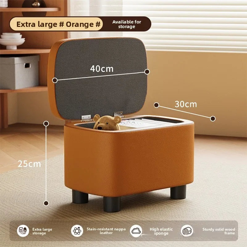 Soft Padded Faux Leather Shoe Cabinets, Shoe Stool Upholstered Shoe Bench Storage Ottoman Seat Entryway Hallway Living Room