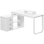 Maximize Your Workspace with Our Versatile L-Shaped Desk with Drawers by CABINSGATE SMART FURNITURE