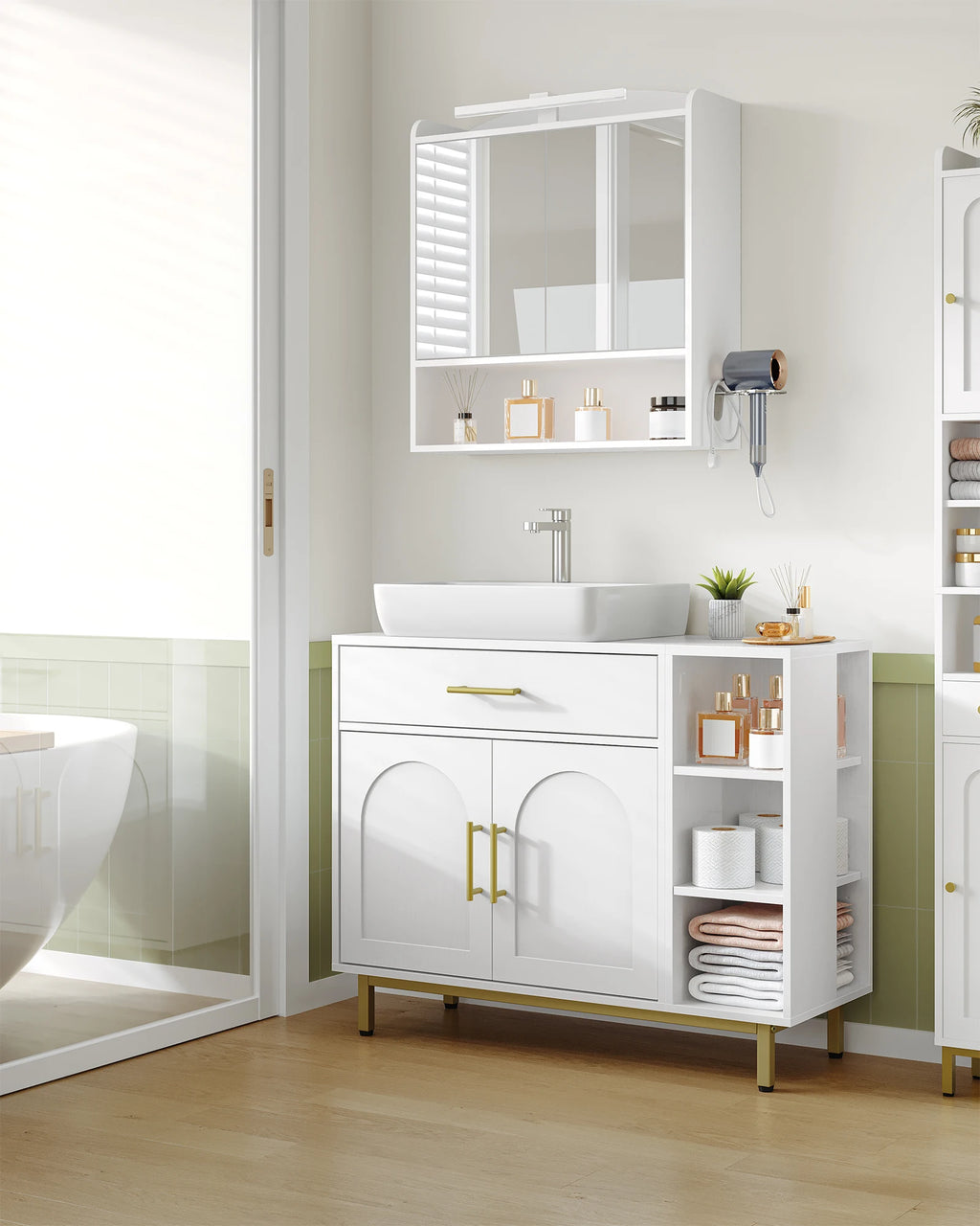 Transform Your Space with the Adjustable Bathroom Cabinet – Stylish & Functional Storage Solution by CABINSGATE SMART FURNITURE