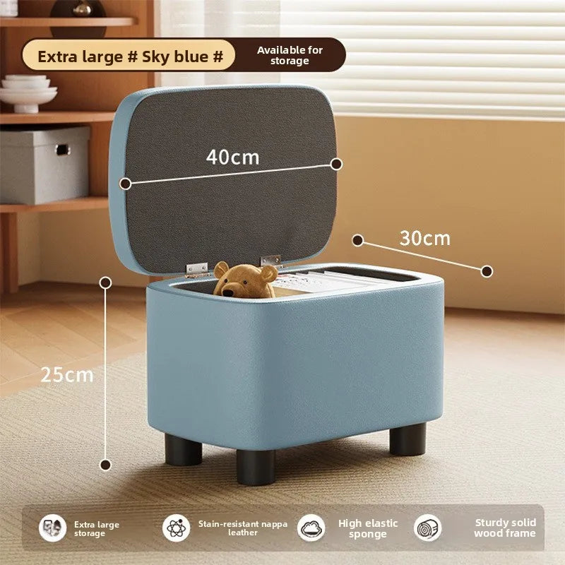 Soft Padded Faux Leather Shoe Cabinets, Shoe Stool Upholstered Shoe Bench Storage Ottoman Seat Entryway Hallway Living Room