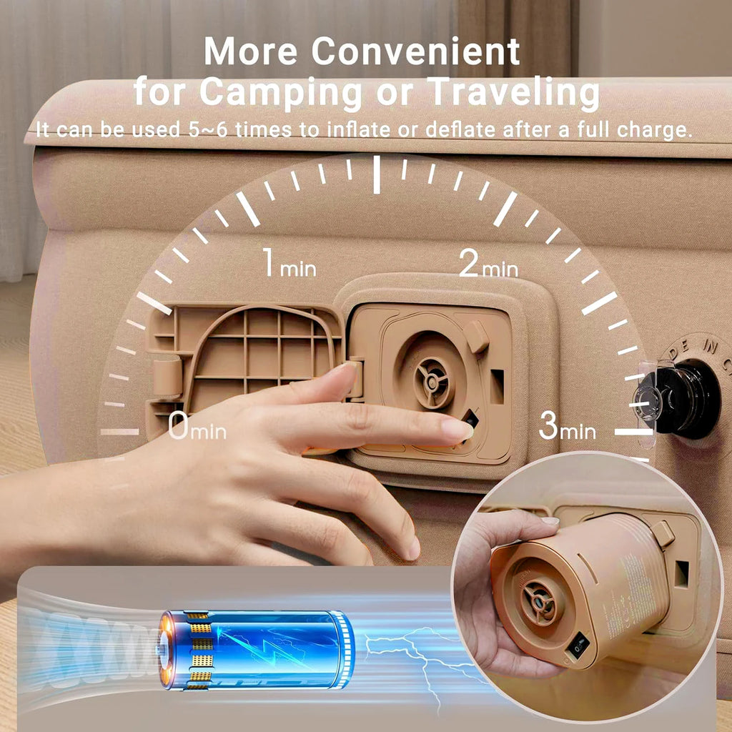 Air Mattress Camping Inflatable Mattress with Electric Air Mattress Pump Lightweight Inflatable Bed Air Mattress for Home Travel