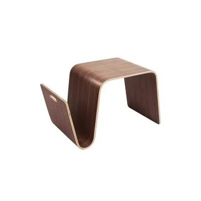 Modern N-type Scandinavian Sofa Side Table Solid Wood Bedside Balcony Corner Table