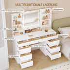 Elegant Dressing Table with LED Lighting - Elevate Your Beauty Routine by CABINSGATE SMART FURNITURE