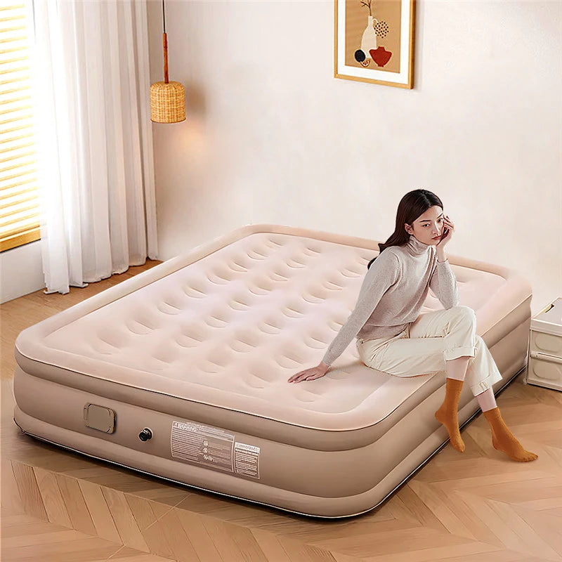 Air Mattress Camping Inflatable Mattress with Electric Air Mattress Pump Lightweight Inflatable Bed Air Mattress for Home Travel