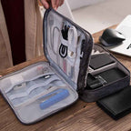 Portable Electronics Organizer Bag - Double Layer Waterproof Travel Case for All Your Digital Accessories by CABINSGATE SMART FURNITURE
