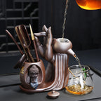 Elevate Your Experience with Our Ebony Ceremony Tea Set by CABINSGATE SMART FURNITURE