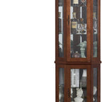 Corner Rare Cabinet With Lights, Excluding E26 Light Bulbs by CABINSGATE SMART FURNITURE