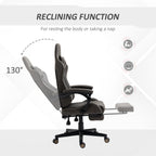 Racing Gaming Chair Diamond PU Leather Office Gamer Chair High Back Swivel Recliner With Footrest, Lumbar Support, Adjustable Height, Brown by CABINSGATE SMART FURNITURE