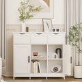 Cabinets With Drawers And Shelves, Living Room, Bedroom, Bathroom Decor Cabinets Furniture Home Decor - White by CABINSGATE SMART FURNITURE