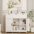 Cabinets With Drawers And Shelves, Living Room, Bedroom, Bathroom Decor Cabinets Furniture Home Decor - White by CABINSGATE SMART FURNITURE
