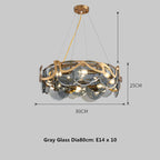 Modern Minimalist Restaurant Table Bar Glass Chandelier by CABINSGATE SMART FURNITURE