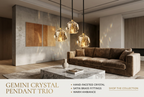 Modern Chandelier Simple Living Room Crystal Lamp by CABINSGATE SMART FURNITURE