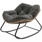 Rocking Egg Chair, Oversized Design with Cushion, Indoor Outdoor Furniture for Backyard, Patio, Garden by CABINSGATE SMART FURNITURE