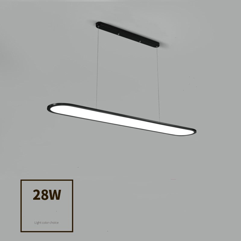 Modern Simple Creative Strip Bar Led Office Lighting Restaurant Chandelier by CABINSGATE SMART FURNITURE