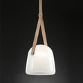 Post Modern Creative Leather Strap Glass Chandelier by CABINSGATE SMART FURNITURE