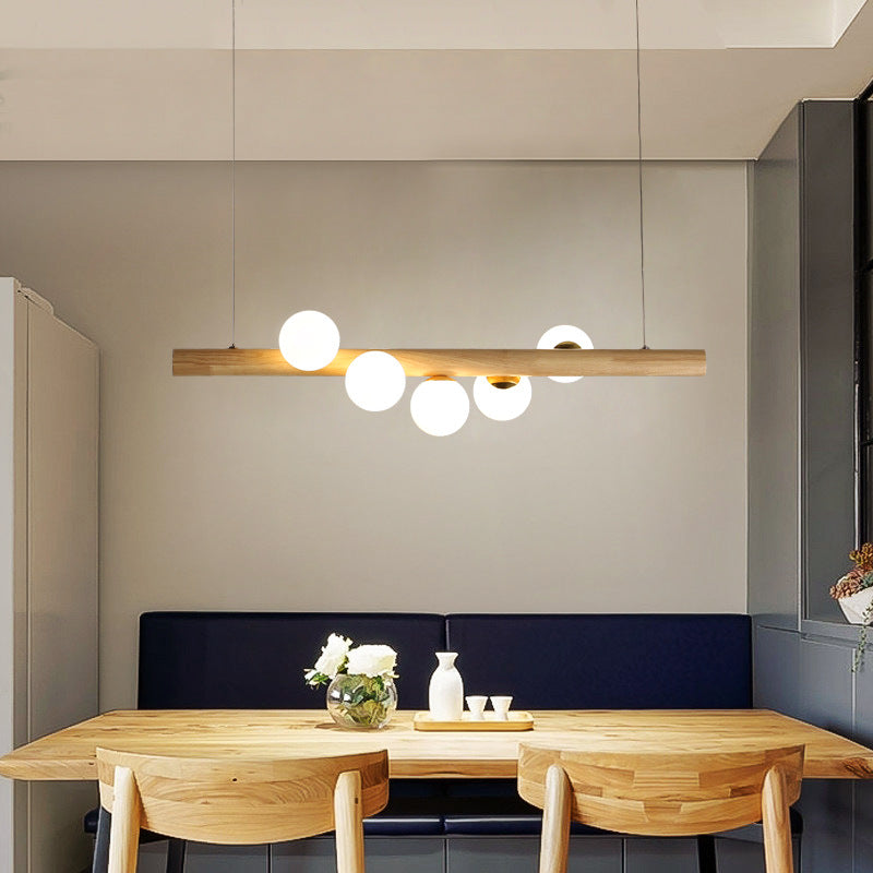 Chandelier Solid Wood Modern Minimalist Log by CABINSGATE SMART FURNITURE