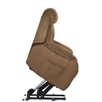 Lift Chair Recliner For Elderly Power Remote Control Recliner Sofa Relax Soft Chair Anti-skid Australia Cashmere Fabric Furniture Living Room Brown by CABINSGATE SMART FURNITURE