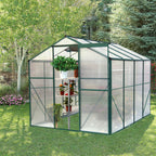 Polycarbonate Greenhouse,6X8 Ft Heavy Duty Walk-in Plant Garden Greenhouse For Backyard,Outdoor by CABINSGATE SMART FURNITURE