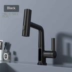 Intelligent Digital Display Faucet Pull-out Basin Faucet Temperature Digital Display Rotation by CABINSGATE SMART FURNITURE