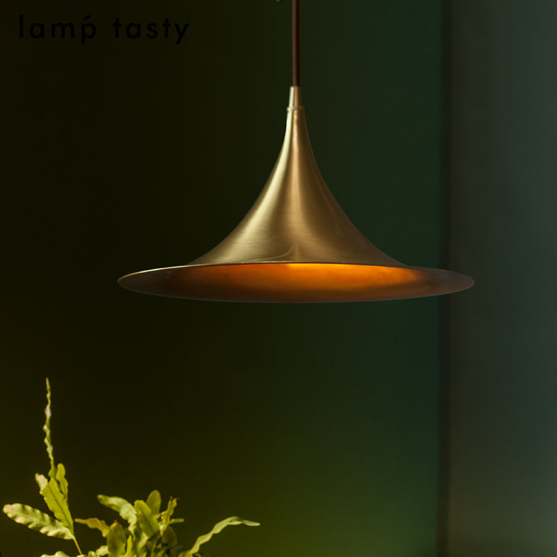Minimalist Brass Horn Restaurant Bar Cafe Full Copper Chandelier by CABINSGATE SMART FURNITURE