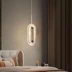Light Luxury Bedroom Bedside Chandelier Modern Minimalist Long Line Small Droplight by CABINSGATE SMART FURNITURE