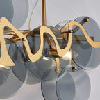 Modern Minimalist Restaurant Table Bar Glass Chandelier by CABINSGATE SMART FURNITURE
