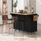 Kitchen Trolley With Rubberwood Folding Leaf Countertops by CABINSGATE SMART FURNITURE