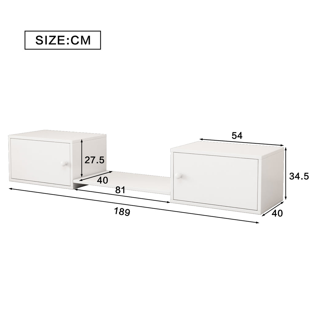 Shoe Cabinet, Entrance Furniture, Multi-Scenario Insert, Shoe Change Bench, Can Be Used With Bunk Beds, White, 189x40x34.5cm by CABINSGATE SMART FURNITURE
