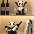 Panda Red Wine Rack Decoration, Wine Cabinet Combination Light by CABINSGATE SMART FURNITURE