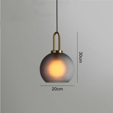 Nordic Simple Modern Glass Ball Chandelier Milk Tea Shop Clear Bar Restaurant Chandelier by CABINSGATE SMART FURNITURE