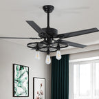 Transform Your Space with Our Retro Industrial Ceiling Fan Lamp by CABINSGATE SMART FURNITURE