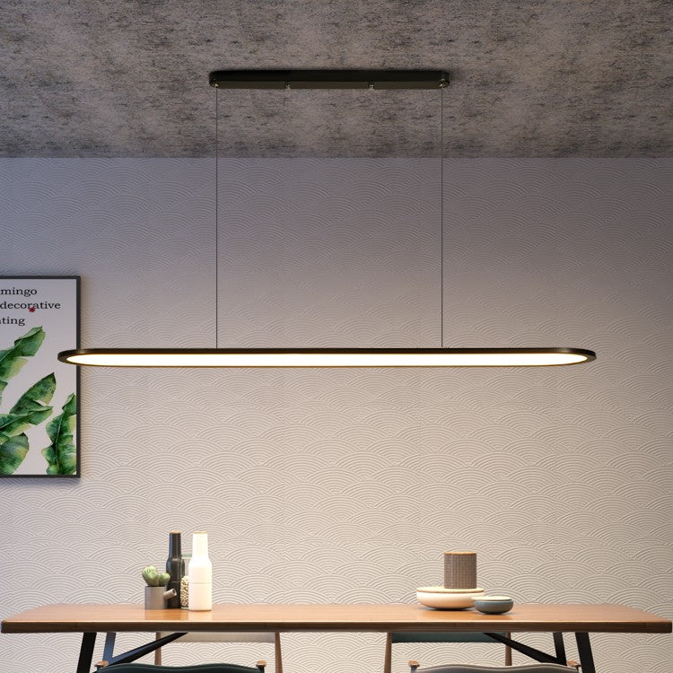 Modern Simple Creative Strip Bar Led Office Lighting Restaurant Chandelier by CABINSGATE SMART FURNITURE
